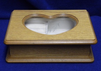 Wood Heart Cut out Box